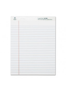 Business Source Legal-ruled Writing Pads, BSN 63108, 8.50" x 11.75", 50 sheets, White paper, Dozen